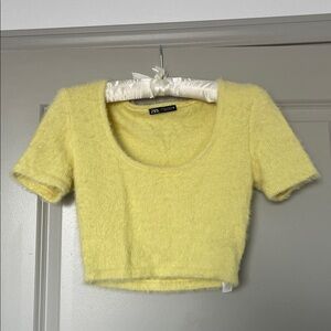 Zara Knit Baby-Tee Sweater | Yellow | S